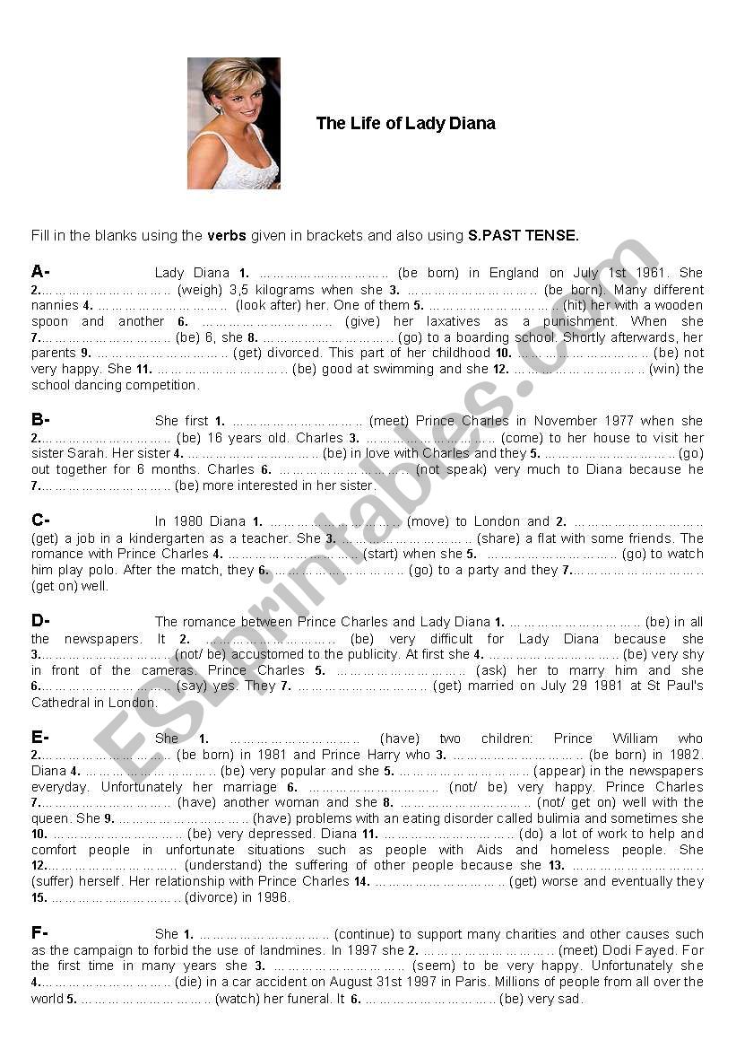 Simple Past Tense worksheet