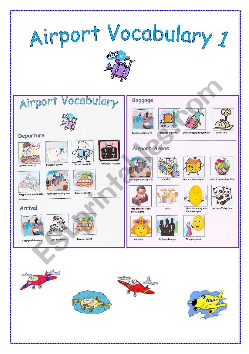AIRPORT vocabulary 1 worksheet