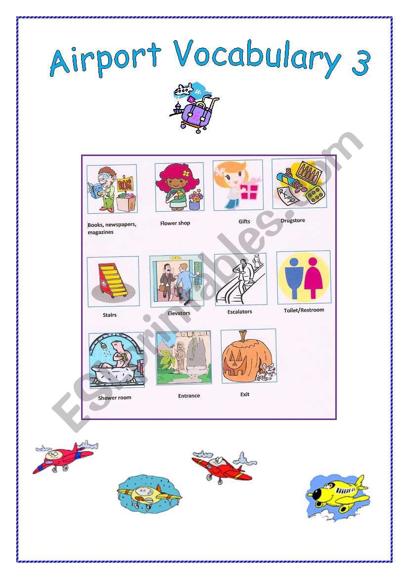 AIRPORT vocabulary 3 worksheet