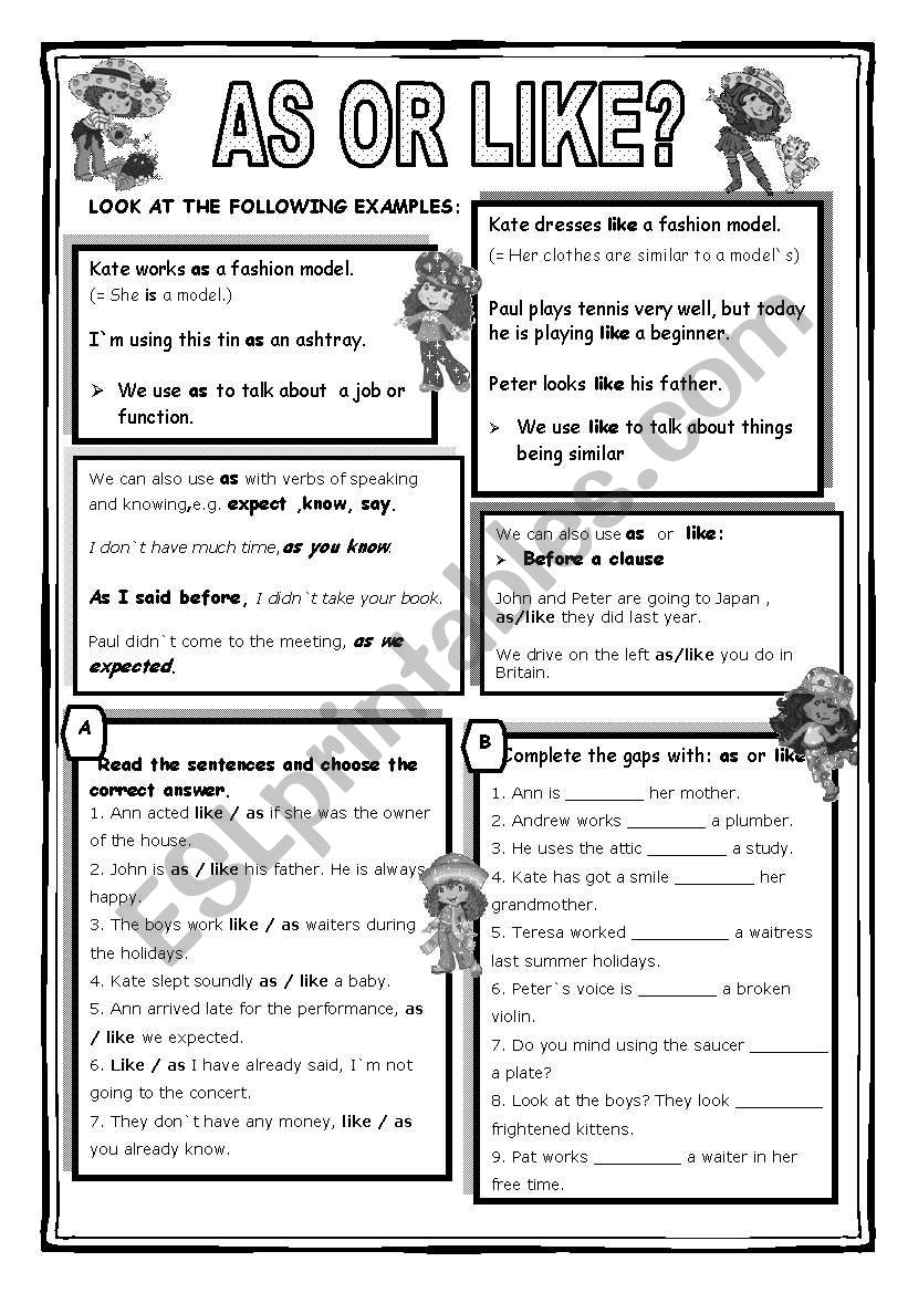 BLACK AND WHITE VERSION OF THE 3 WORKSHEETS- 