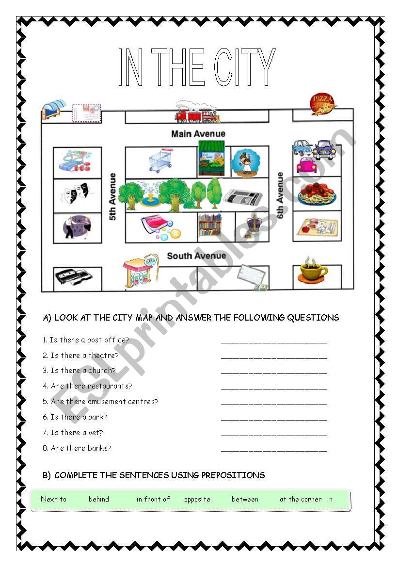 IN THE CITY (1ST PART) worksheet