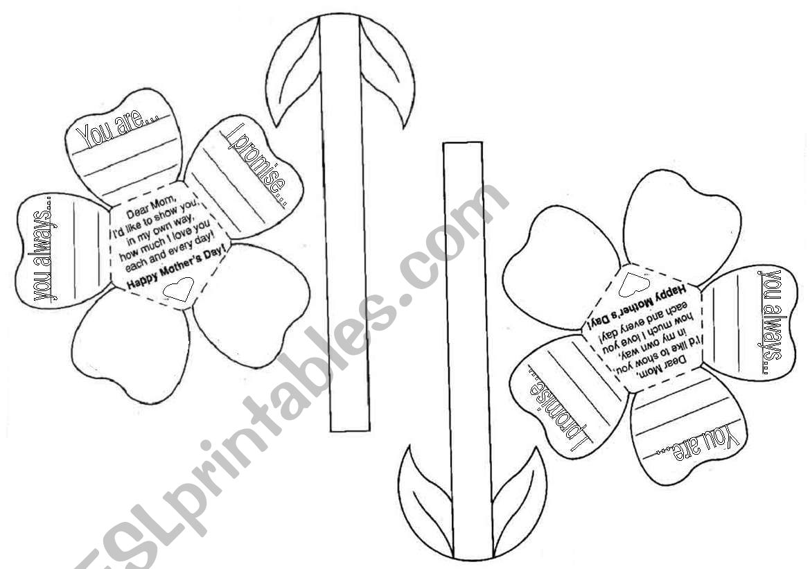 mothers day worksheet