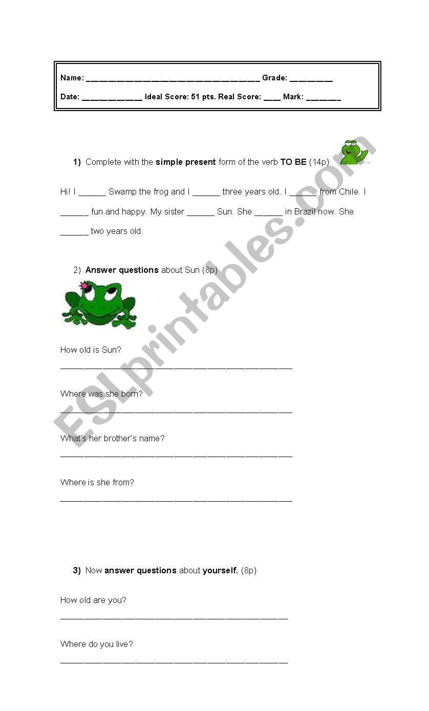 Test  worksheet