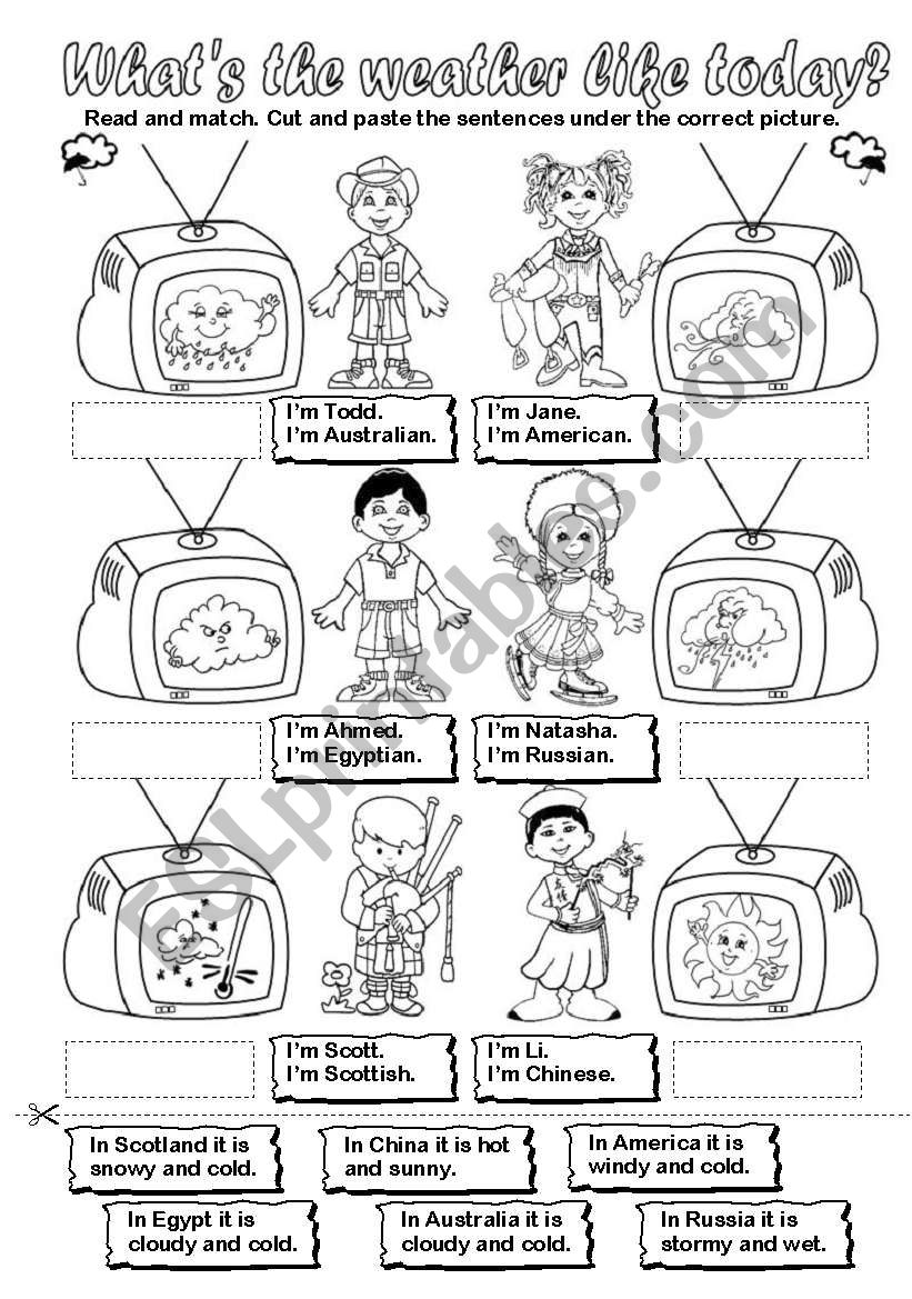 WhatÂ´s the weather like today? (2 pages) 