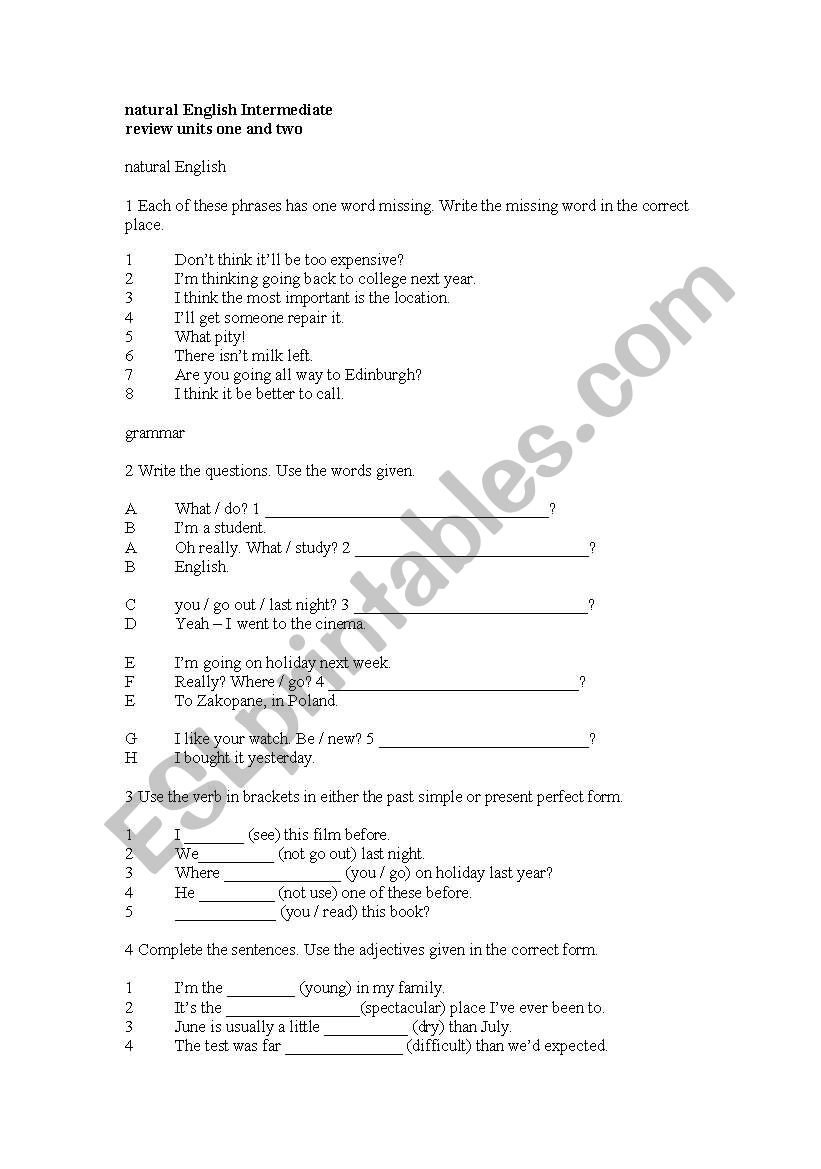 interview worksheet