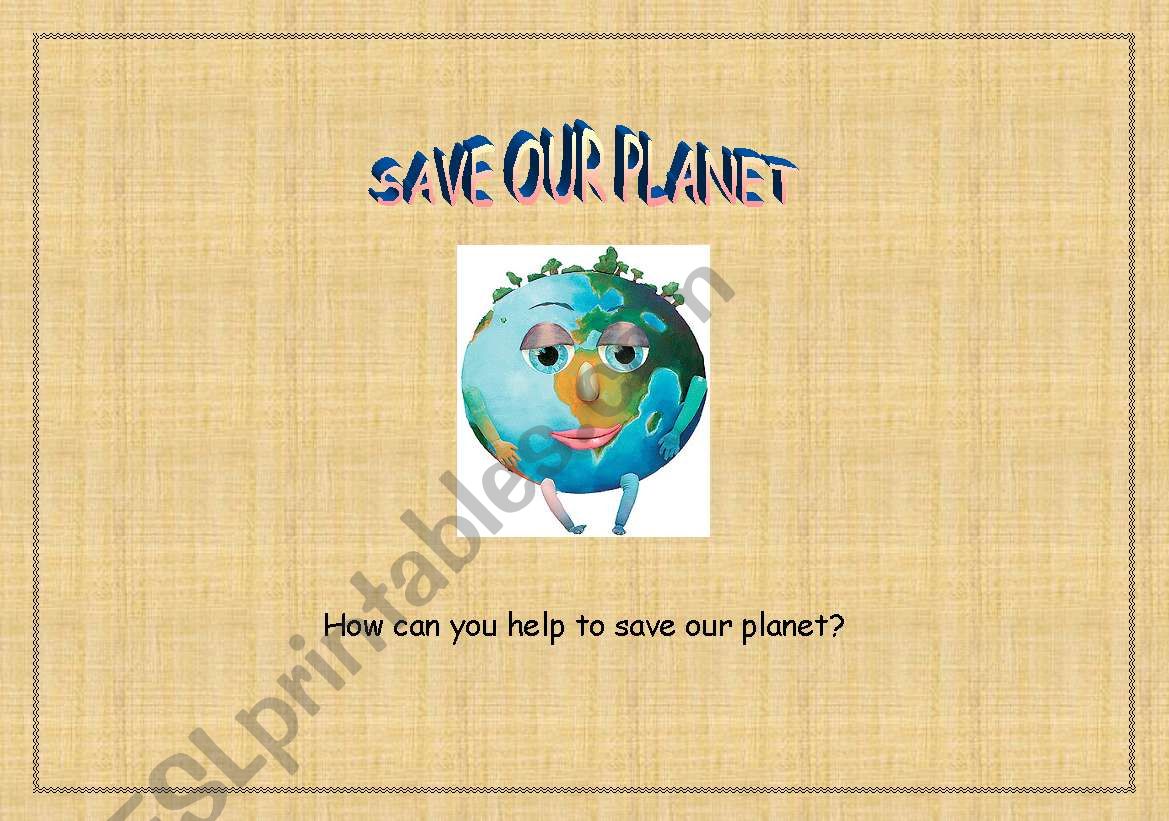 Save our planet worksheet