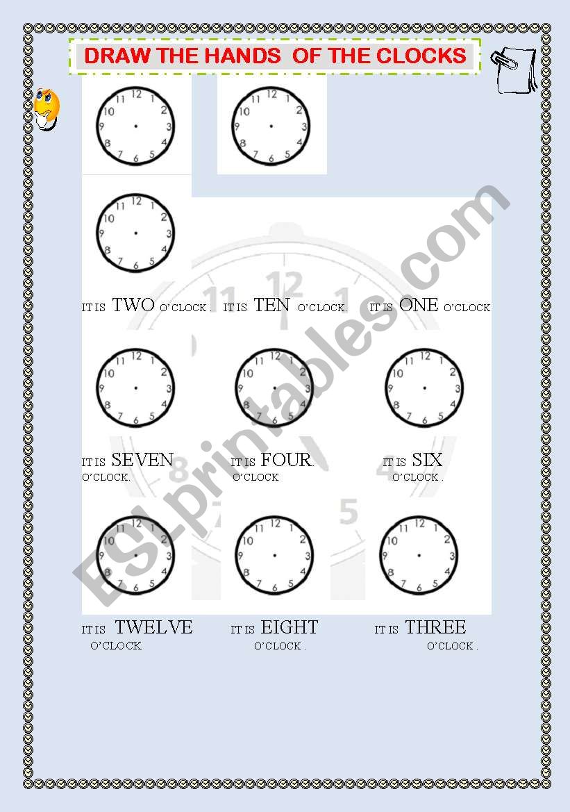 TELLING THE TIME  worksheet