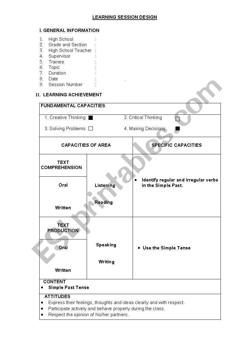 lesson! worksheet