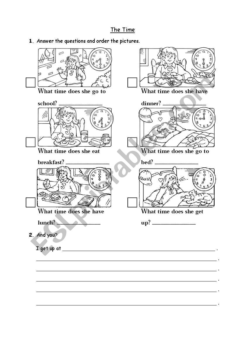 telling time worksheet