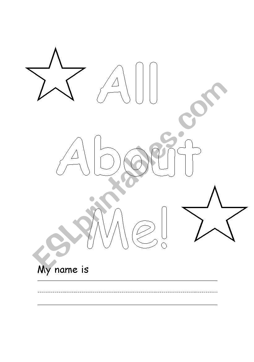 All About Me Booklet  worksheet