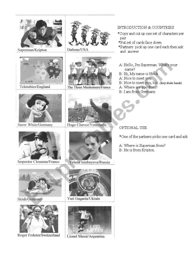 Greetings and Introduction worksheet