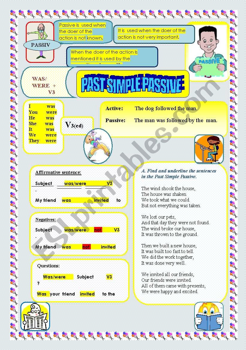 Past Simple Passive worksheet