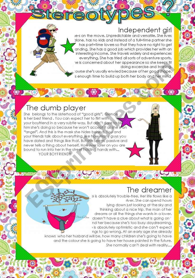 PERSONALITY TRAITS worksheet