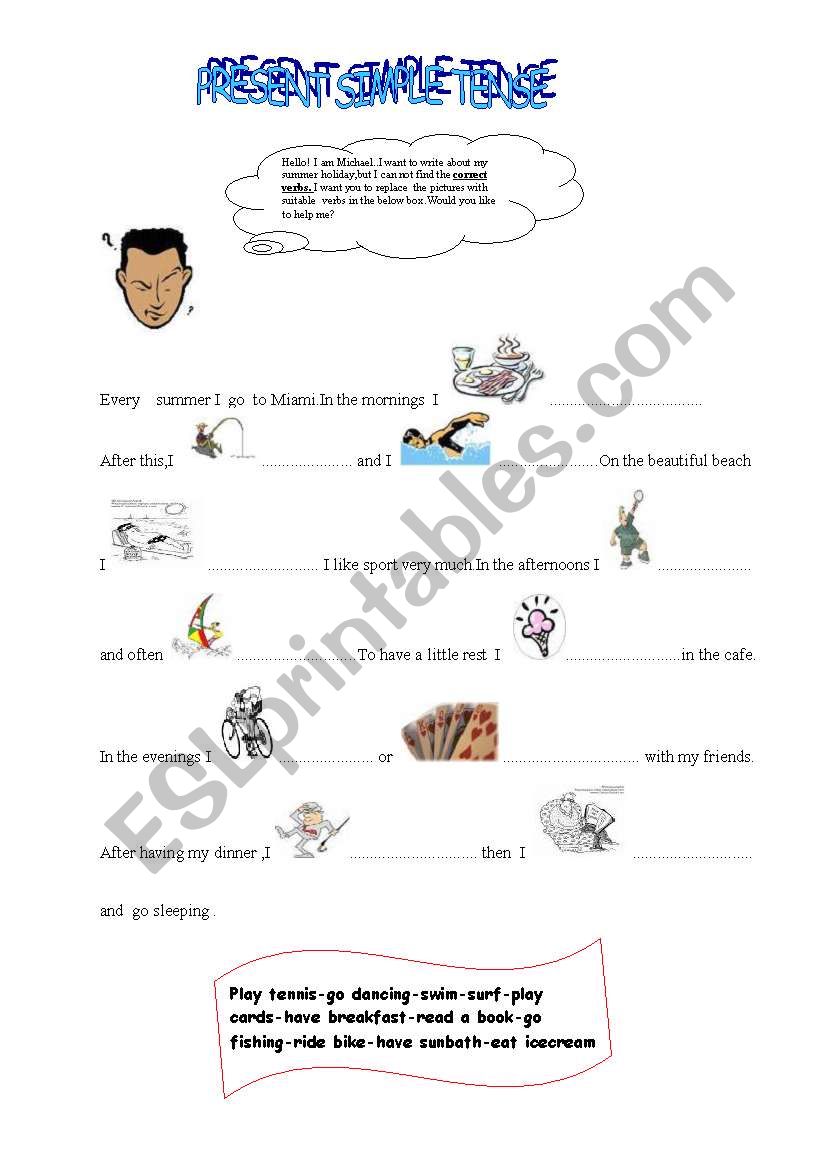 present simple tense worksheet