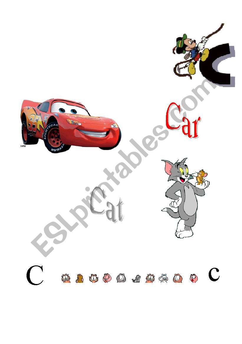 letter c worksheet