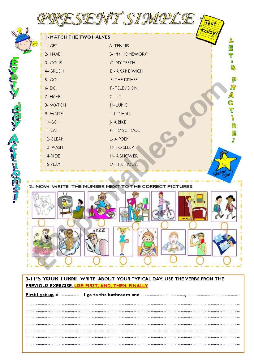 Present simple Practice worksheet