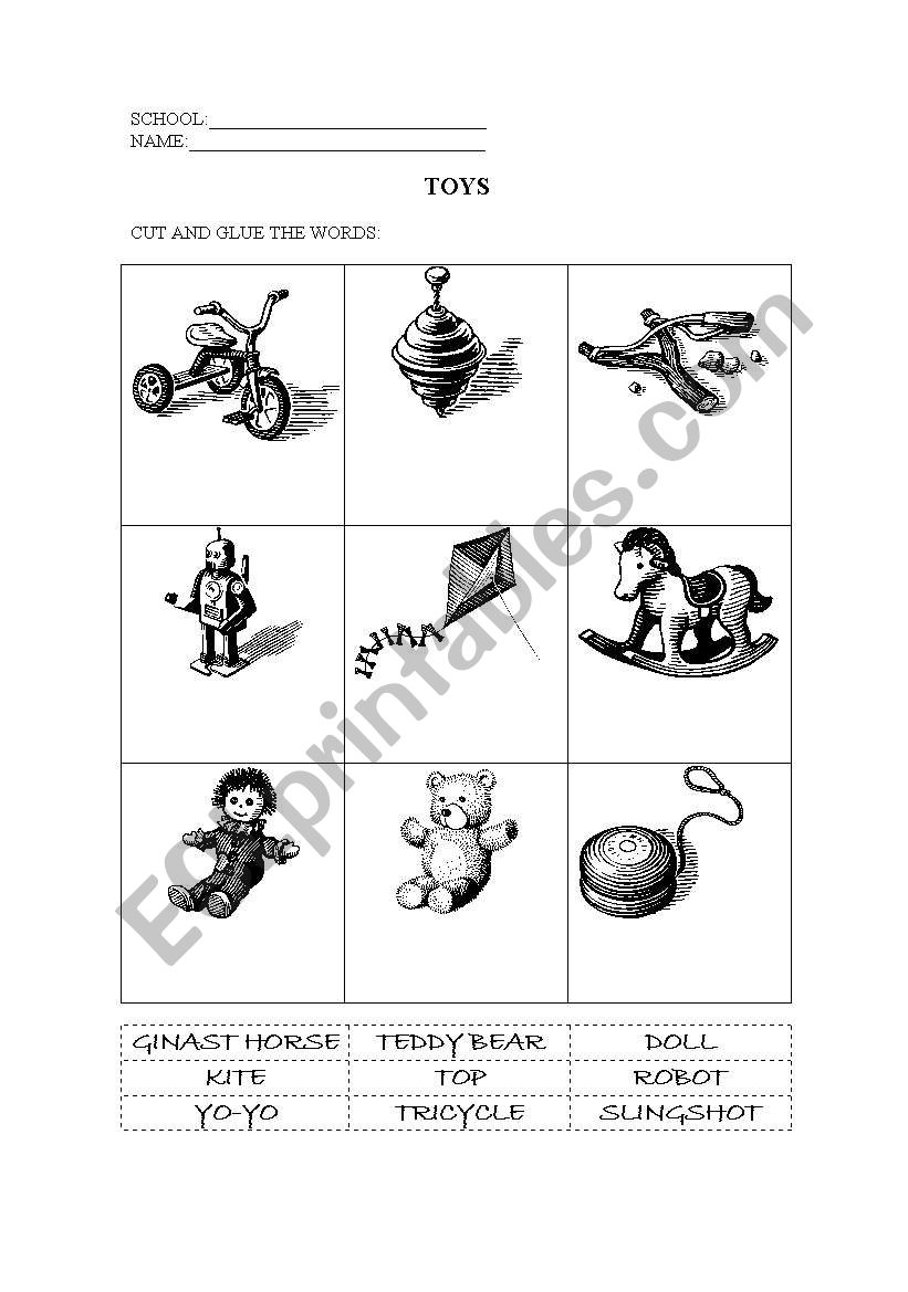 toys worksheet