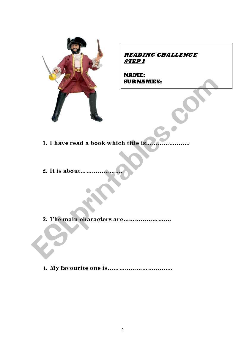 Reading profile worksheet