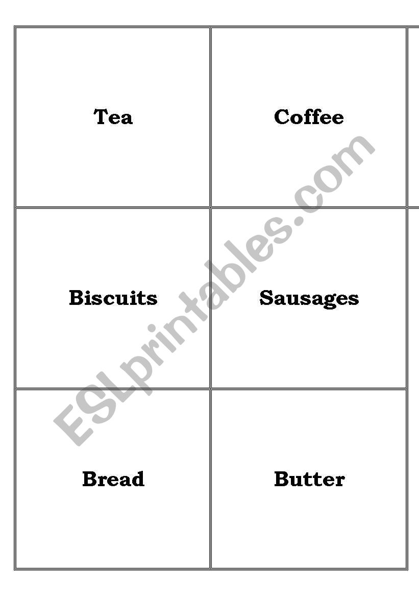 bingo worksheet