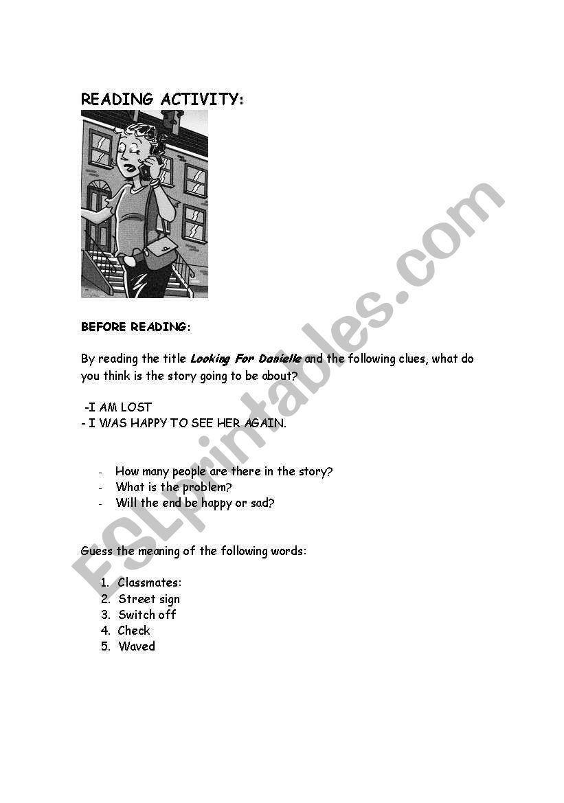 looking for.... worksheet