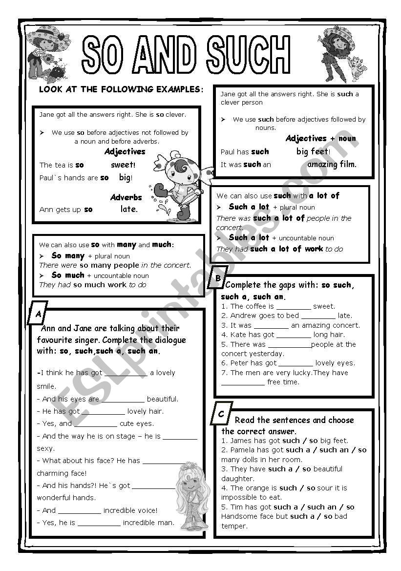  B & W VERSIONS OF THE 4  PREVIOUS WORKSHEETS (