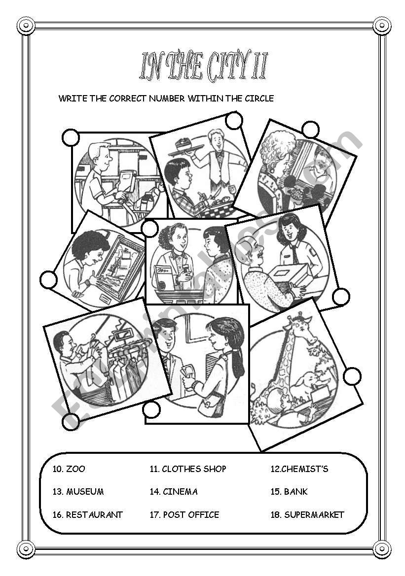 IN THE CITY (4TH PART) worksheet