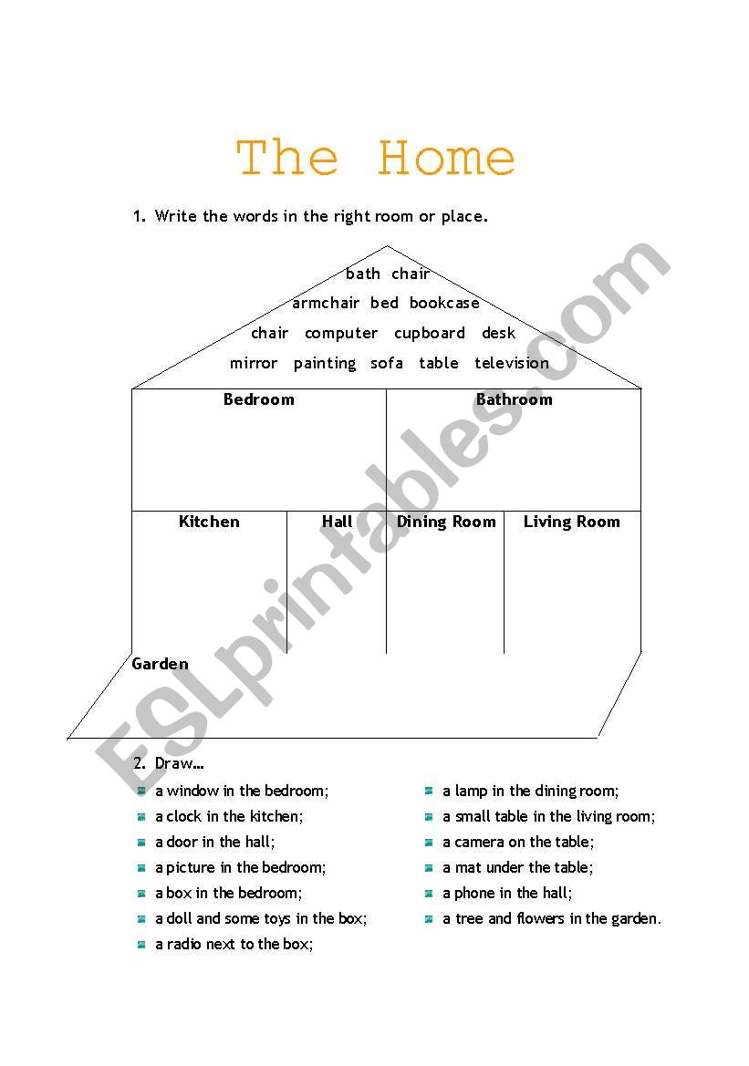the home worksheet