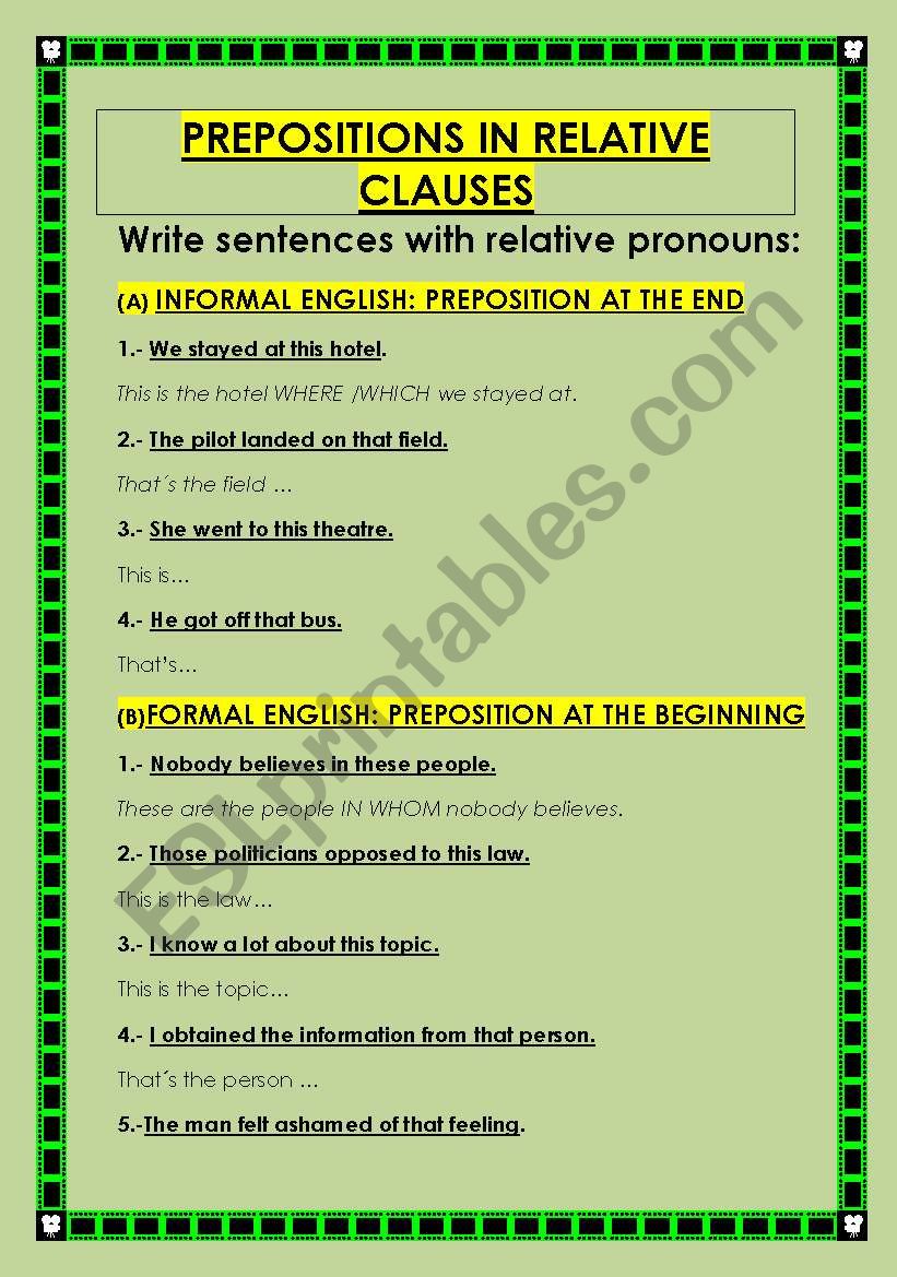 PREPOSITIONS IN RELATIVE CLAUSES