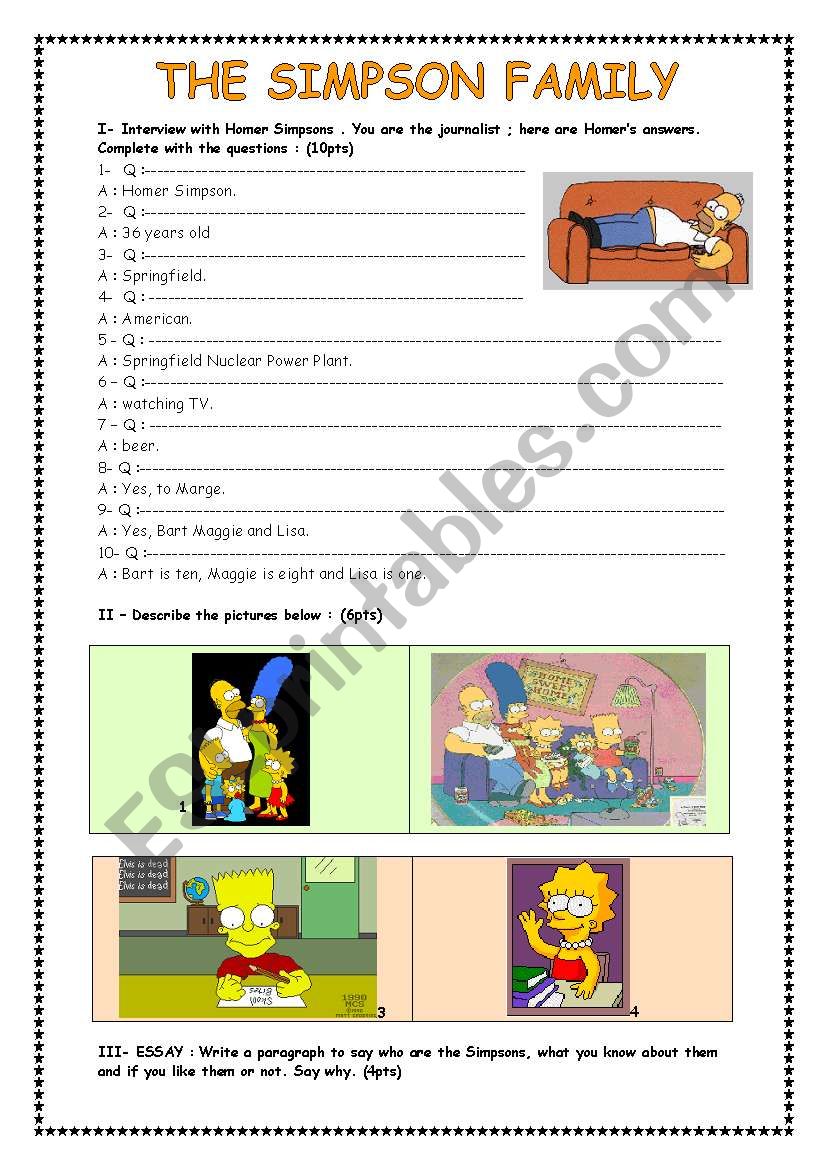 A test with the Simpson Family
