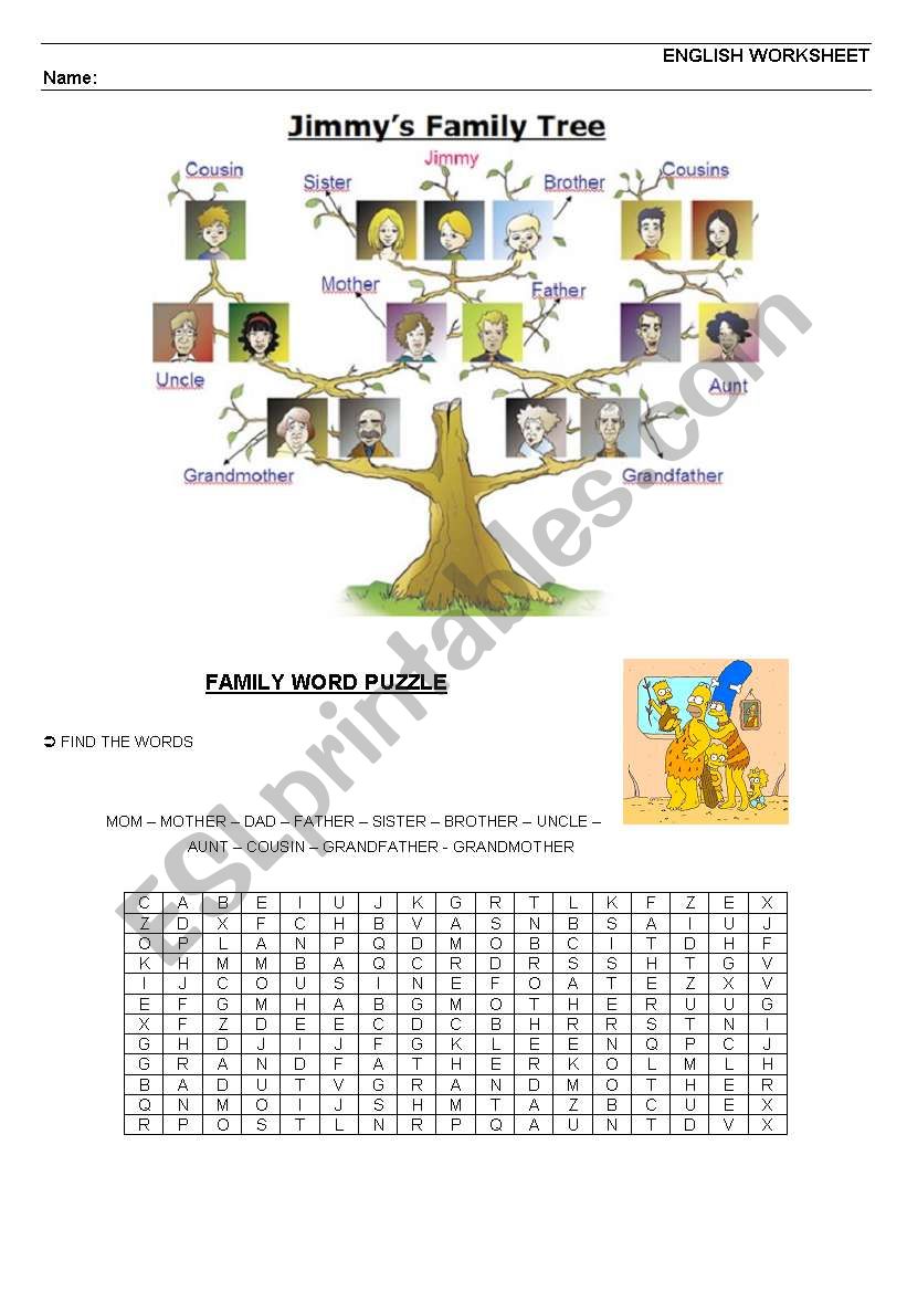 Family worksheet