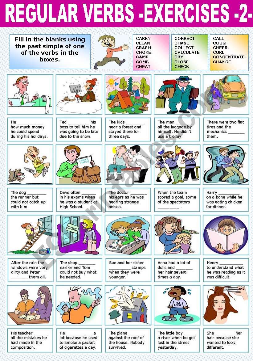 REGULAR VERBS â€“EXERCISES (2)