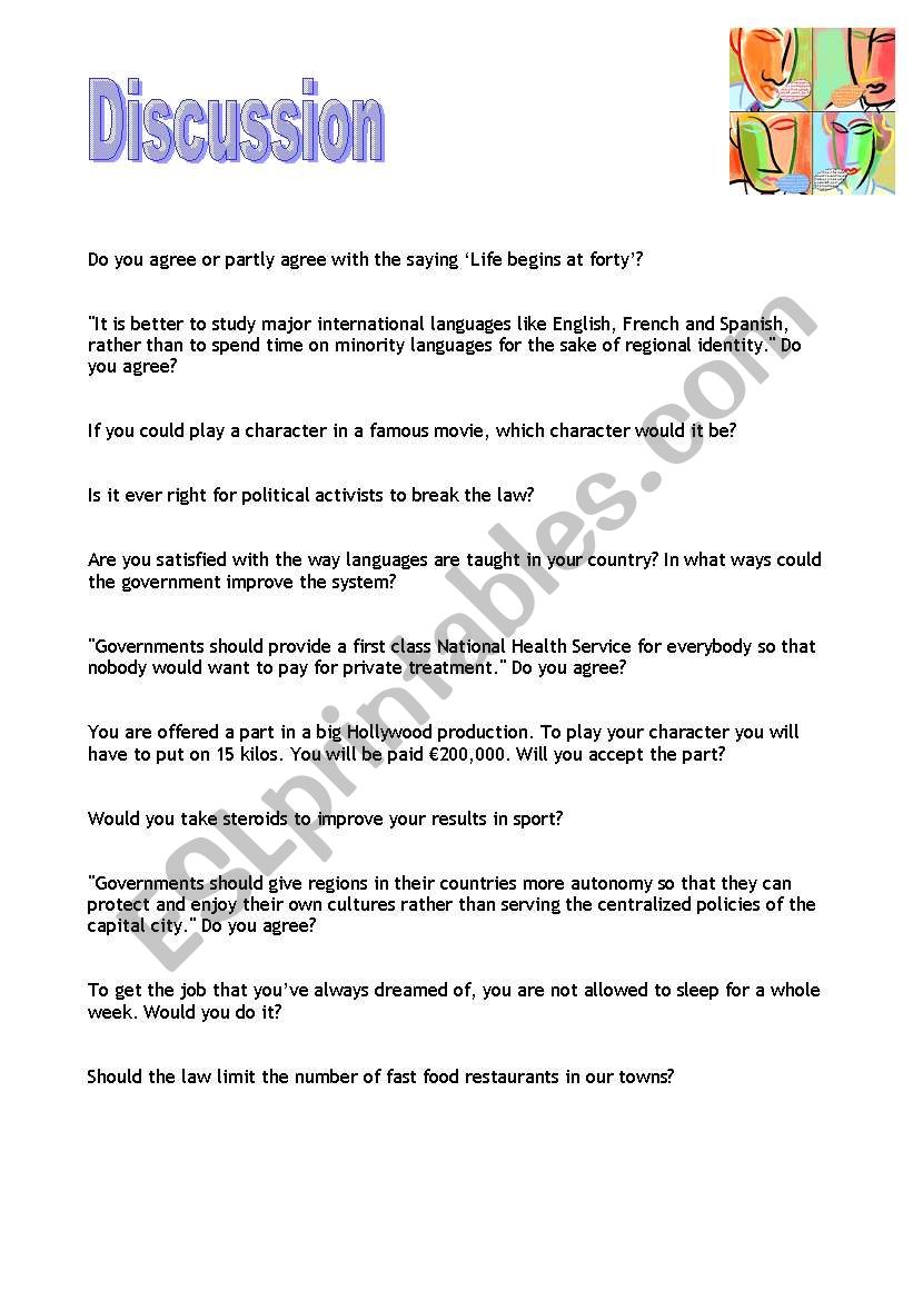 Discussion 11 worksheet