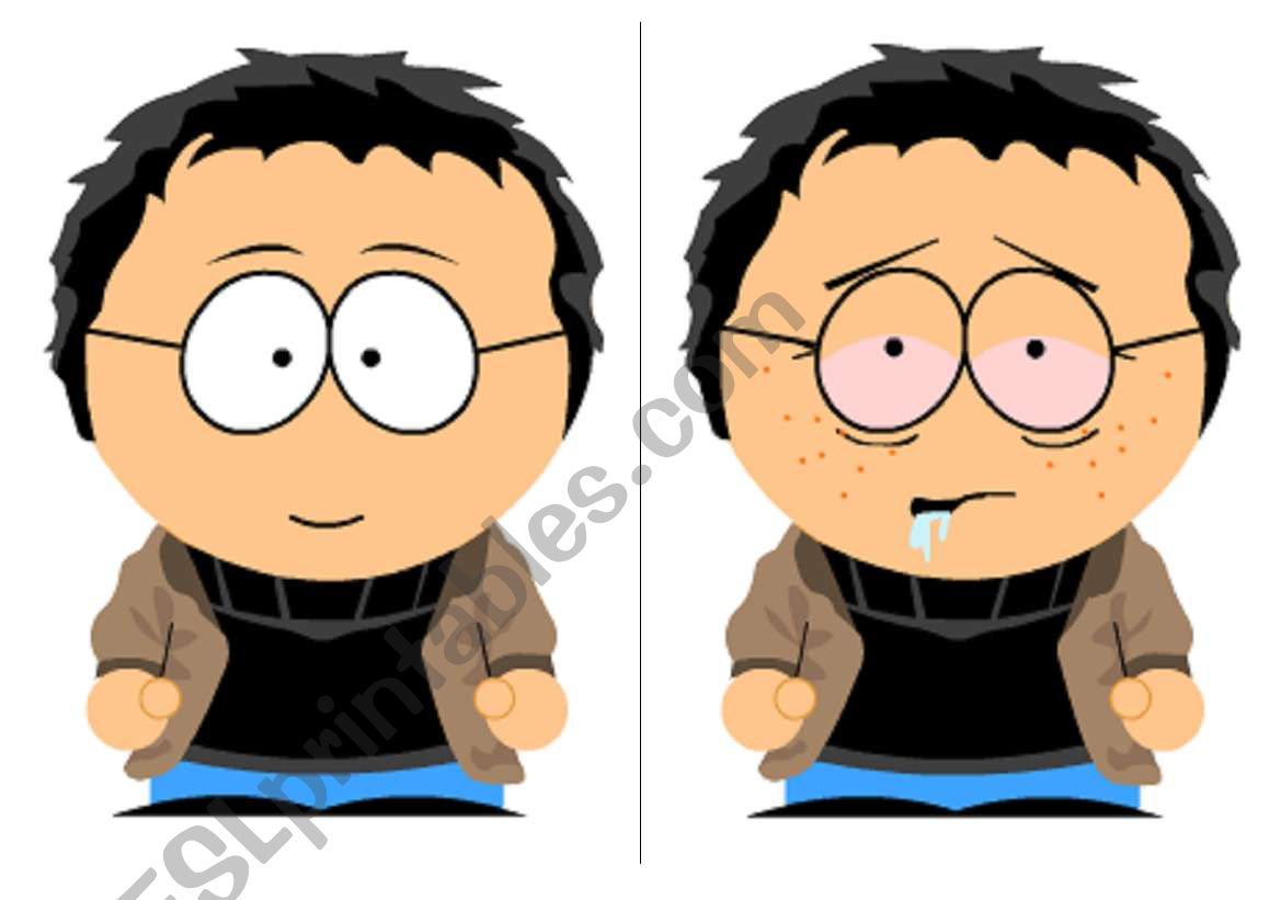 Flashcards Southpark Feelings worksheet
