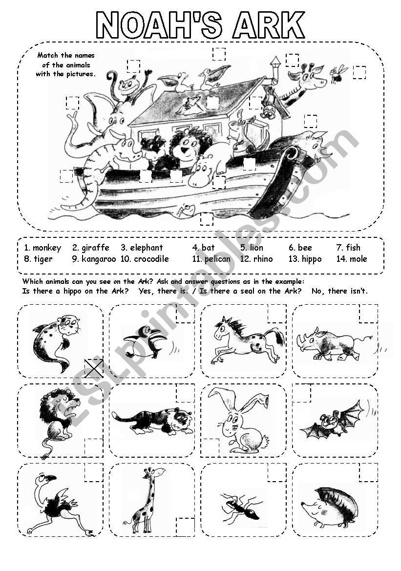 NOAHS ARK (1) worksheet