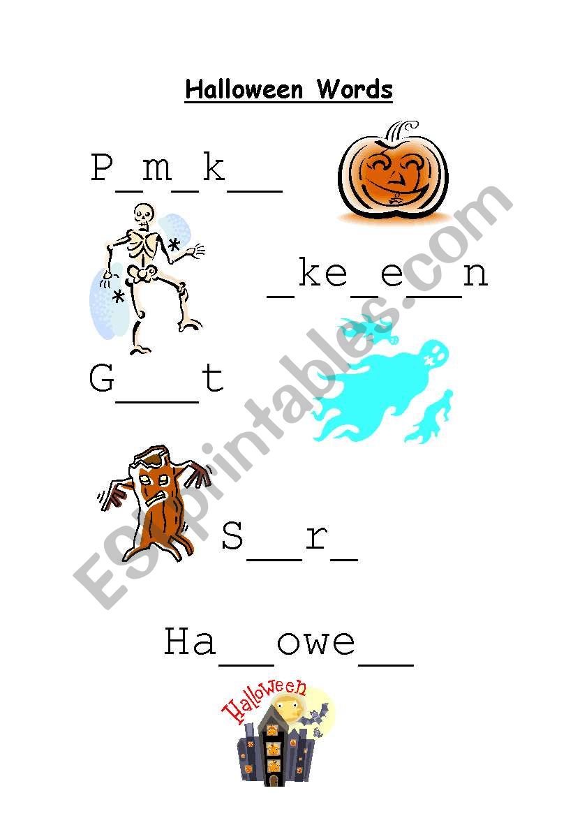 halloween worksheet