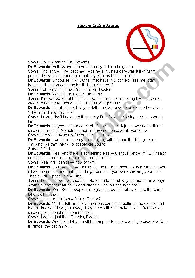 Smoking worksheet