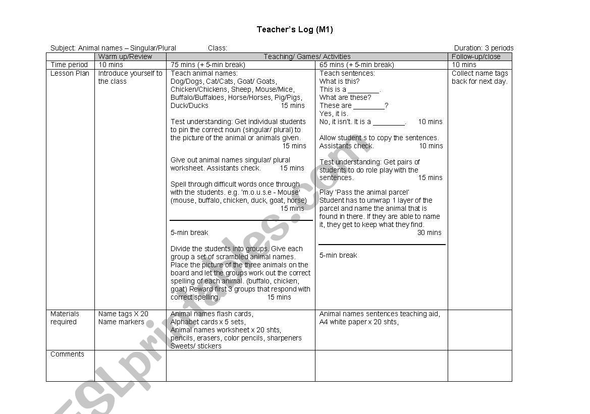 Animal names part 2 worksheet