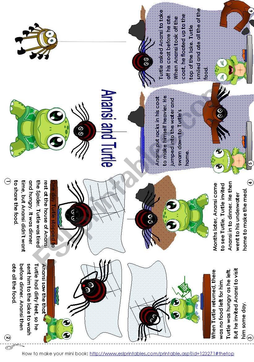 Anansi and Turtle (mini_book) worksheet