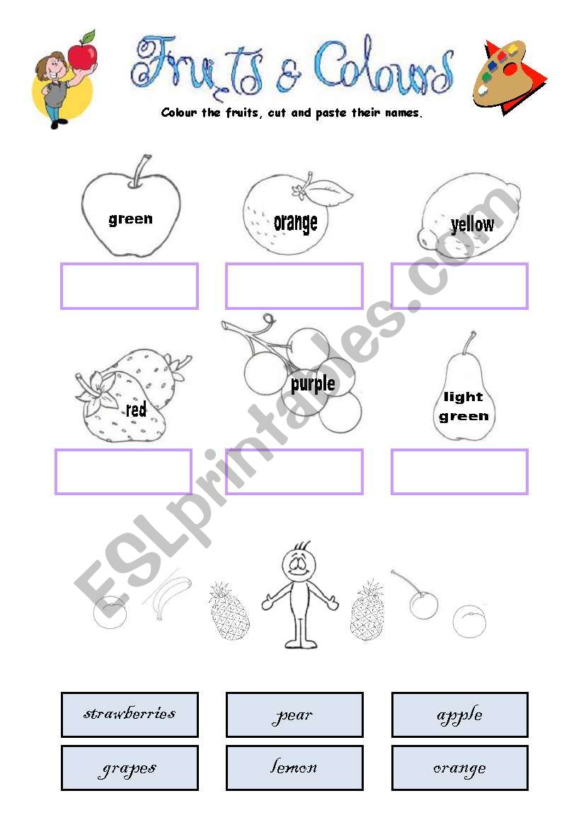 fruit and colours worksheet
