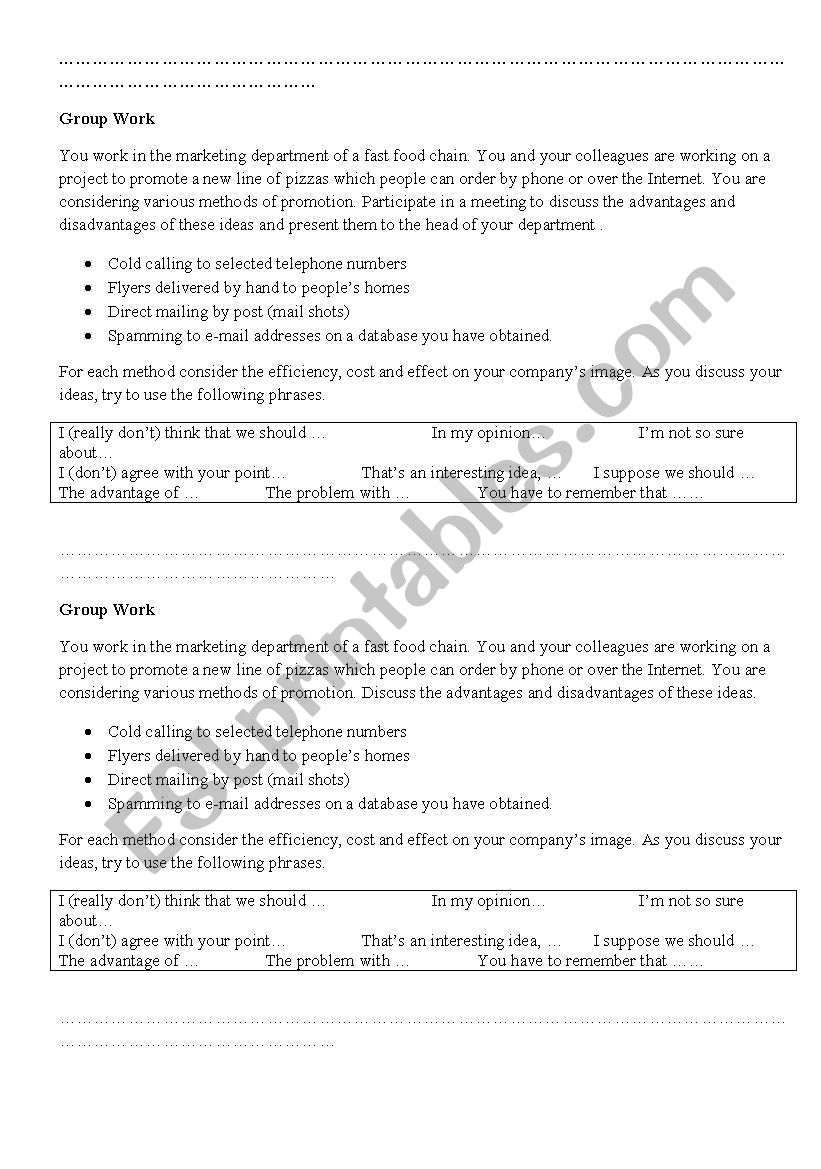 Advertising-Business English  worksheet