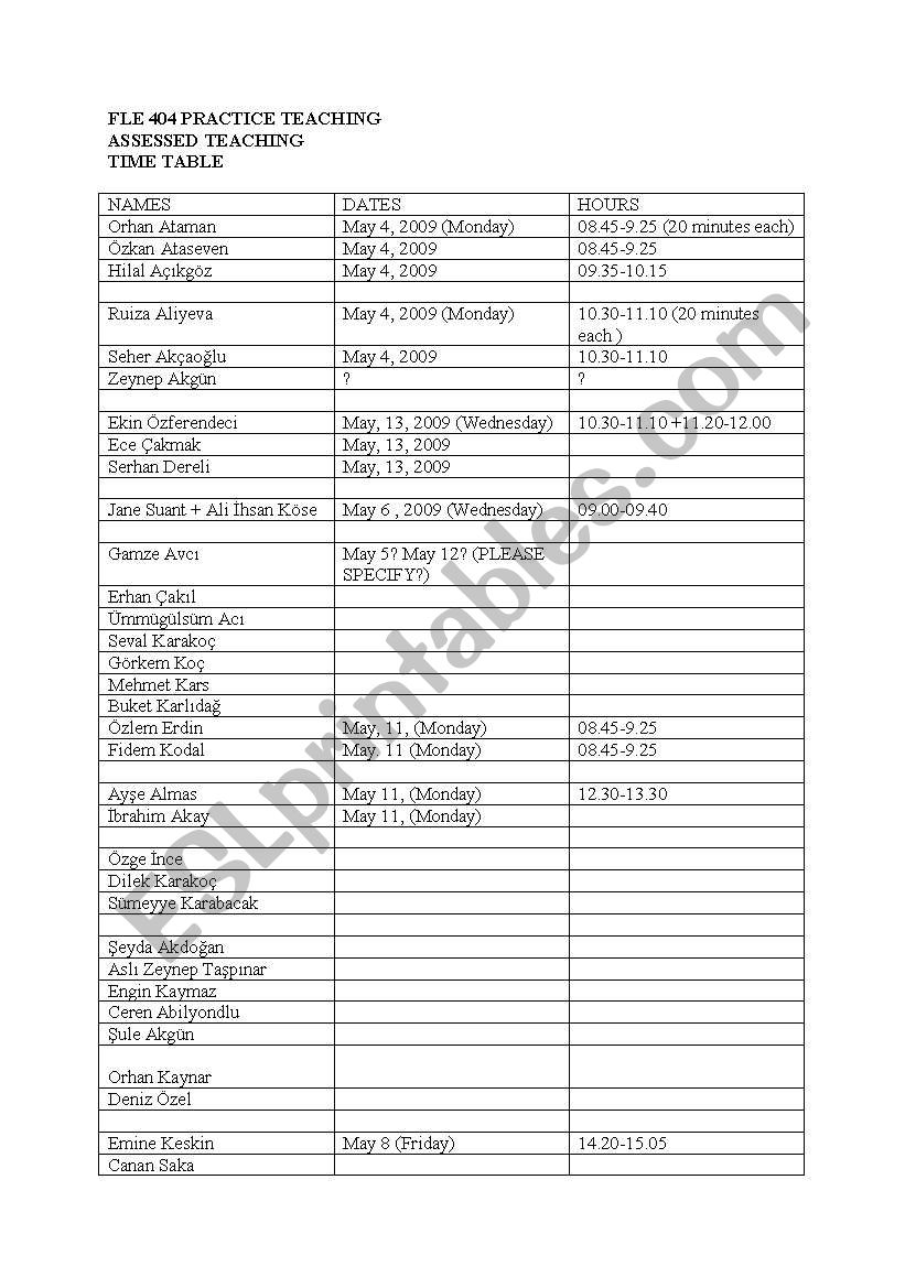 plan worksheet