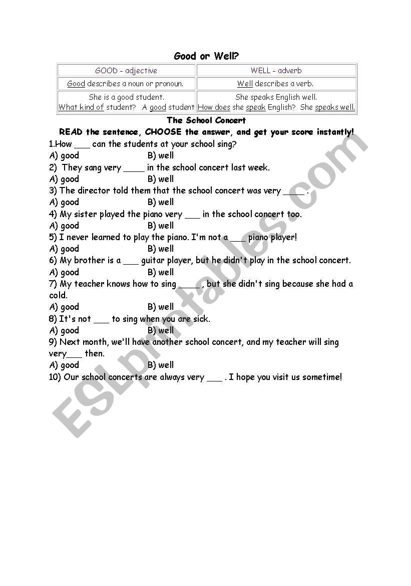 english-worksheets-good-or-well