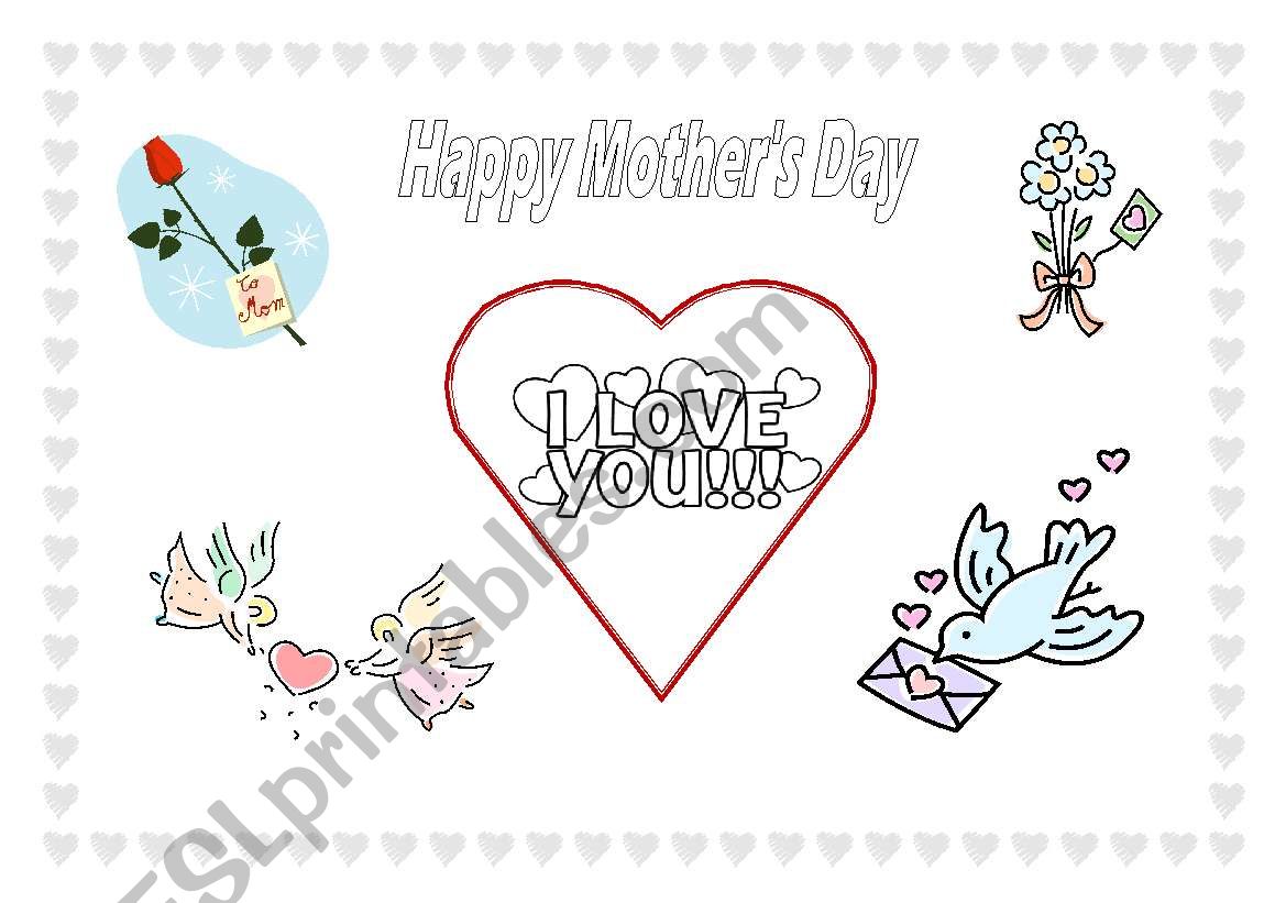 Happy mothers day worksheet