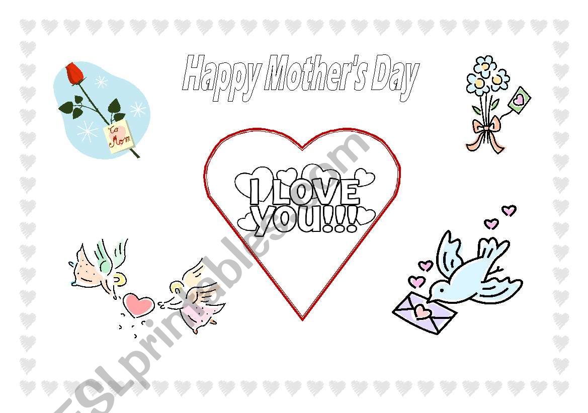 Happy mothers day worksheet