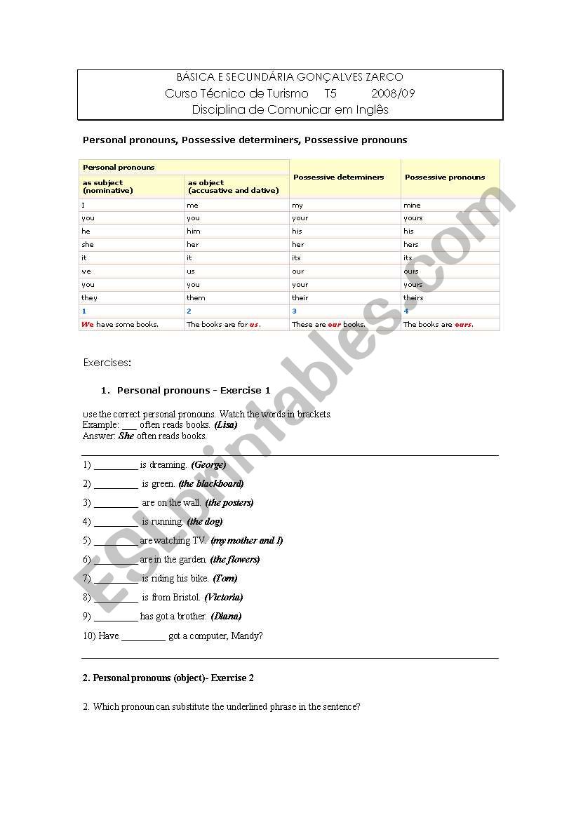 determiners worksheet