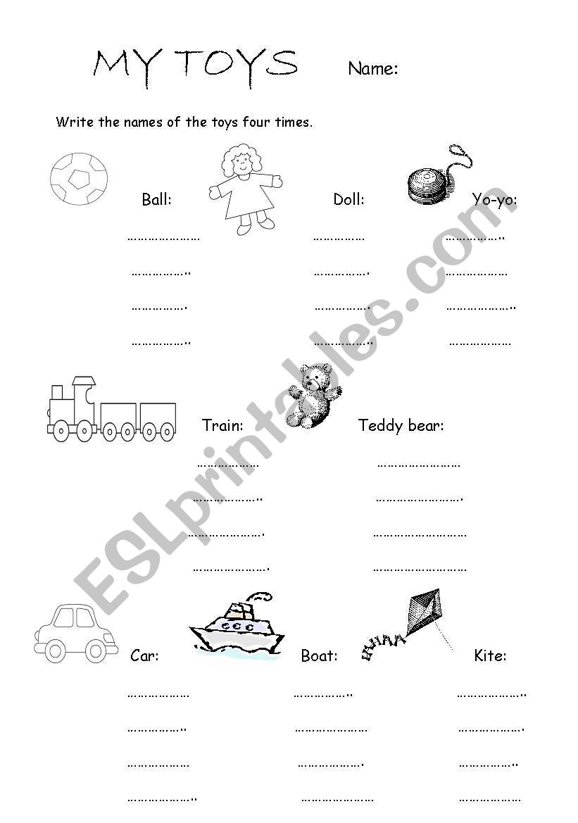 TOYS worksheet