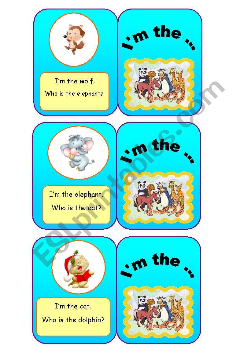 ANIMALS - Im the... (3/7) worksheet