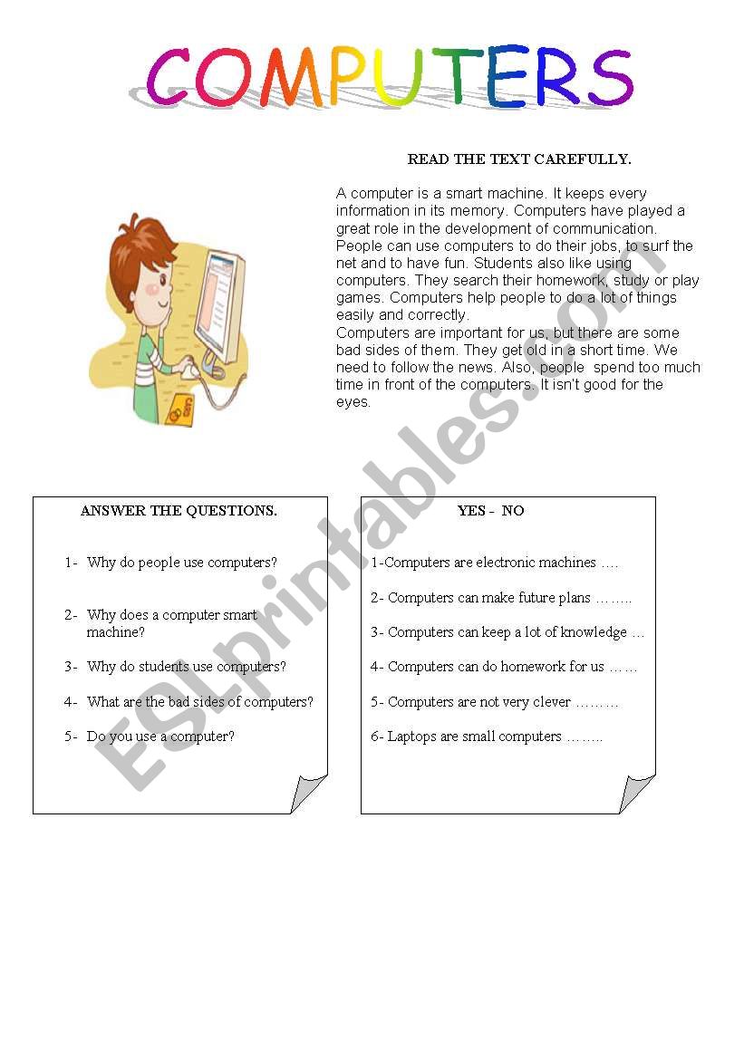 reading passage worksheet