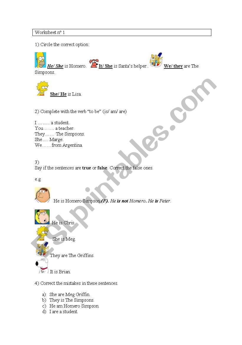 The family worksheet