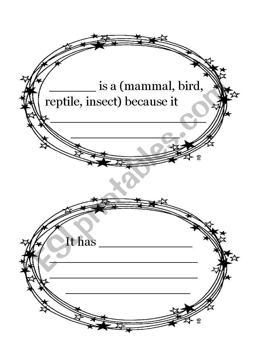 My favorite animal worksheet